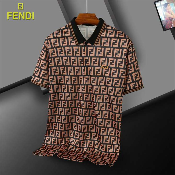 Picture of Fendi Polo Shirts Short _SKUFendiM-3XL12yn3328206